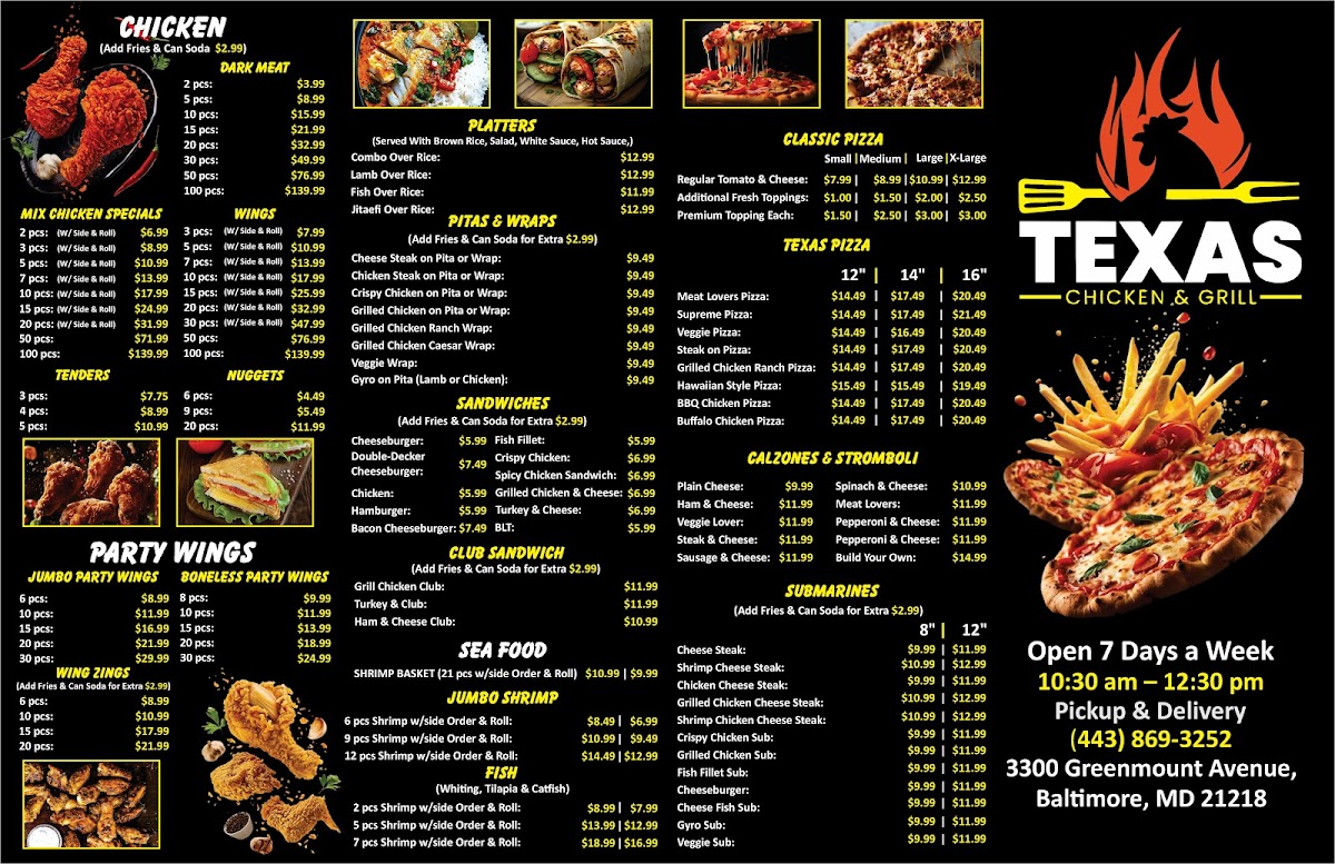 Texas Chicken & Grill Menu - Image 3